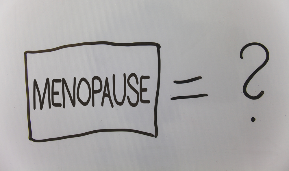 Menopause = ? written on a piece of paper
